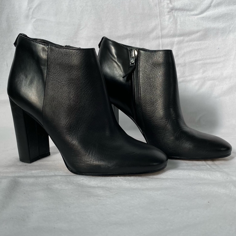 Sam Edelman Black Leather Heeled Bootie